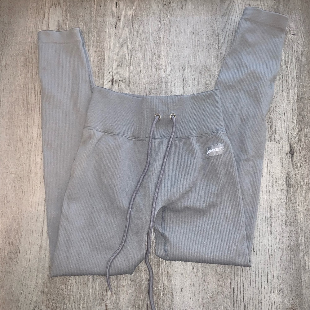 BO+TEE Ribbed Tie Front Leggings